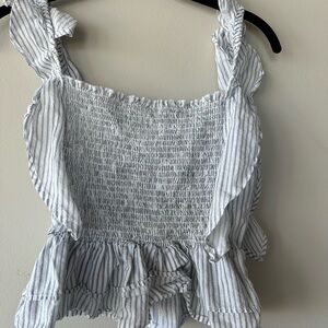 Blue and white tank top